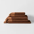 Aura Home - Paros Rib Bath Towel Set - Bathroom (Brown) Paros Rib Bath Towel Set