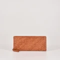 Cobb & Co - Deakin Leather Woven Wallet - Wallets (COGNAC) Deakin Leather Woven Wallet