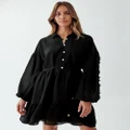 The Fated - Timmy Shirt Dress - Dresses (Black) Timmy Shirt Dress