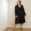 Atmos&Here Maternity - Maternity Eclipse Midi Dress - Dresses (Black) Maternity Eclipse Midi Dress