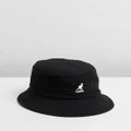 Kangol - Kangol Washed Bucket Hat - Hats (Black) Kangol Washed Bucket Hat