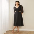Atmos&Here - Sami Dobby Midi Dress - Dresses (Black) Sami Dobby Midi Dress