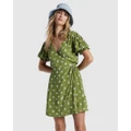 Billabong - Chiquita Wrap Dress - Dresses (GREEN EYES) Chiquita Wrap Dress