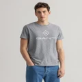 Gant - Diamond G T Shirt - Short Sleeve T-Shirts (GREY MELANGE) Diamond G T-Shirt