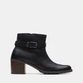 Clarks - Clarkwell Hall - Boots (Black Leather) Clarkwell Hall