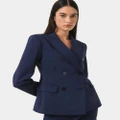 Forcast - Safira Double Breasted Blazer - Suits & Blazers (Navy) Safira Double Breasted Blazer