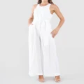 Amelius - Imari Linen Jumpsuit - Jumpsuits & Playsuits (White) Imari Linen Jumpsuit