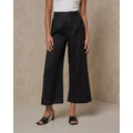 AERE - Essential Linen Pants - Pants (Black) Essential Linen Pants