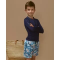 Aqua Blu Kids - Everglade Running Shorts Kids - Swimwear (Multi) Everglade Running Shorts - Kids