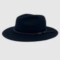Jacaru - Jacaru 1847 Outback Fedora Hat - Hats (Black) Jacaru 1847 Outback Fedora Hat