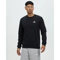 adidas Sportswear - Essentials Fleece Sweatshirt - Sweats (Black & White) Essentials Fleece Sweatshirt
