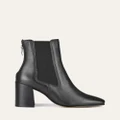 Jo Mercer - Diamond Mid Ankle Boots - Boots (BLACK LEATHER) Diamond Mid Ankle Boots