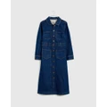 Madewell - Snap Front Midi Shirtdress - Dresses (Blue Wash) Snap-Front Midi Shirtdress