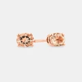 Michael Hill - Birthstone Stud Earrings with Morganite in 10kt Rose Gold - Jewellery (Rose) Birthstone Stud Earrings with Morganite in 10kt Rose Gold