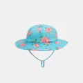 Bluesalt Beachwear - Holiday Girl Hat Kids - Hats (Aqua & White Gingham) Holiday Girl Hat - Kids