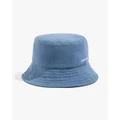 Country Road - Organically Grown Cotton Textured Bucket Hat - Hats (Blue) Organically Grown Cotton Textured Bucket Hat