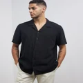 AERE - Linen Camp Collar Shirt - Casual shirts (Black) Linen Camp Collar Shirt