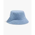 Country Road - Organically Grown Cotton Chambray Bucket Hat - Hats (Blue) Organically Grown Cotton Chambray Bucket Hat