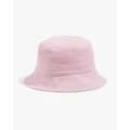 Country Road - Organically Grown Cotton Textured Bucket Hat - Hats (Pink) Organically Grown Cotton Textured Bucket Hat
