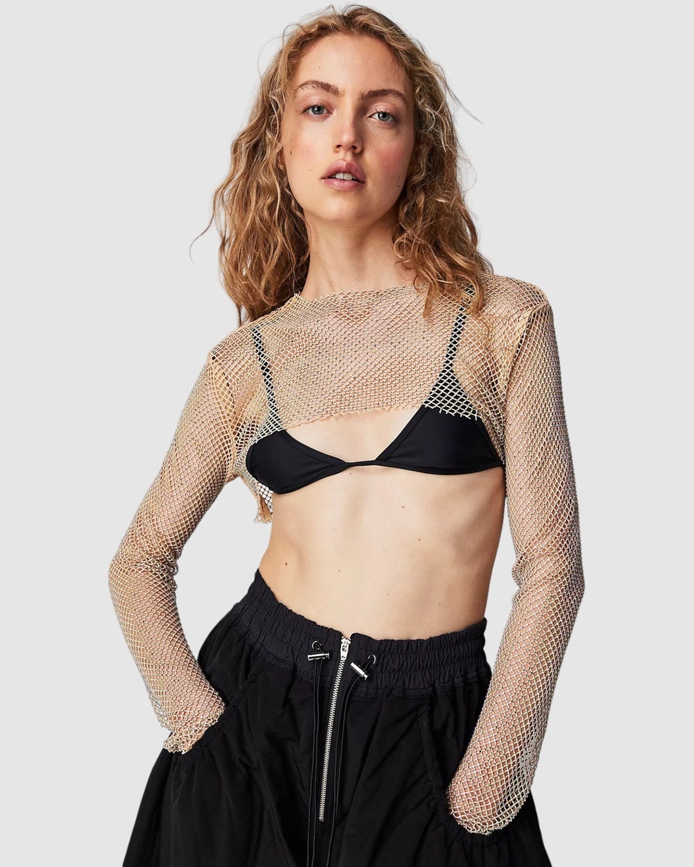 High Heel Jungle - Siren Mesh Bolero - Scarves & Gloves (Gold) Siren Mesh Bolero