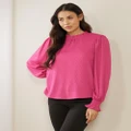 Atmos&Here - Ariella Textured Blouse - Tops (Pink) Ariella Textured Blouse
