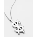 Ksubi - 925 Dripps Cross Dollar Necklace - Jewellery (Osfa) 925 Dripps Cross Dollar Necklace