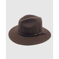 Jacaru - Jacaru 1847 Outback Fedora Hat - Hats (Chocolate Brown) Jacaru 1847 Outback Fedora Hat -