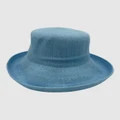 Jacaru - Jacaru 1506 Knitted Bucket Hat Large Brim - Hats (Blue) Jacaru 1506 Knitted Bucket Hat - Large Brim
