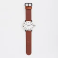 The Horse - The Resin - Watches (Nougat Shell / White Dial / Tan Leather) The Resin