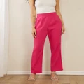 Atmos&Here - Valencia Textured Pants - Pants (Pink) Valencia Textured Pants