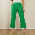 Atmos&Here - Valencia Textured Pants - Pants (Green) Valencia Textured Pants