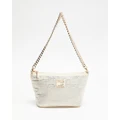 Guess - Gilded Glamour Mini Top Zip Bucket Bag - Handbags (Pale Gold) Gilded Glamour Mini Top Zip Bucket Bag