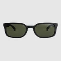Quiksilver - Warlock P Polarized Sunglasses - Sunglasses (BLACK/GREEN PLZ) Warlock P Polarized Sunglasses