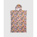 Roxy - Girls Stay Magical Hooded Poncho Towel - Swimming / Towels (ANTHRACITE MEMORIES) Girls Stay Magical Hooded Poncho Towel