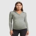 Soon Maternity - Iris Buttoned Feeding Top - Shirts & Polos (KHAKI) Iris Buttoned Feeding Top