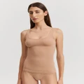 Country Road - Seamfree Contour Cami - Tops (Brown) Seamfree Contour Cami