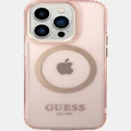Guess - iPhone 14 Pro Max Ring Edition Phone case - Tech Accessories (Translucent Pink) iPhone 14 Pro Max Ring Edition Phone case