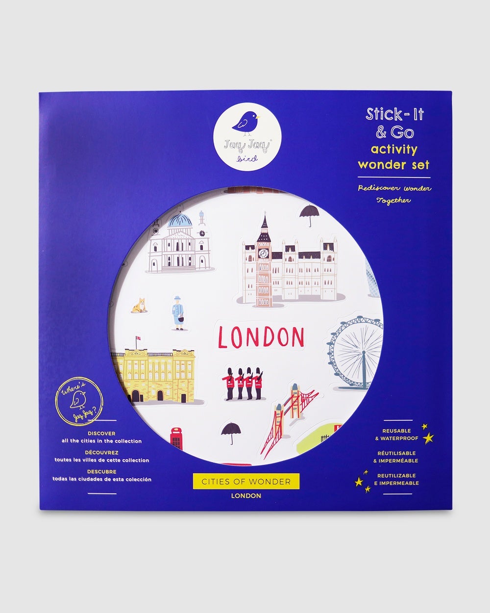 Jaq Jaq - Jaq Jaq Bird Cities of Wonder Stick It & Go Activity Set London - Arts & Crafts (Multi) Jaq Jaq Bird - Cities of Wonder Stick It & Go Activity Set - London