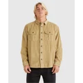 Quiksilver - Ancestral Generation Long Sleeve Shirt For Men - Tops (OLIVE GRAY) Ancestral Generation Long Sleeve Shirt For Men