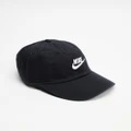 Nike - Club Futura Wash Cap Kids - Headwear (Black & White) Club Futura Wash Cap - Kids