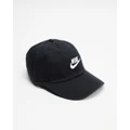 Nike - Club Futura Wash Cap Kids - Headwear (Black & White) Club Futura Wash Cap - Kids