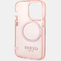 Guess - iPhone 14 Pro Ring Edition Phone Case - Tech Accessories (Pink) iPhone 14 Pro Ring Edition Phone Case