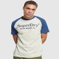 Superdry - Vintage Venue Classic T Shirt - T-Shirts & Singlets (Midwest Cream/Skate Blue) Vintage Venue Classic T-Shirt