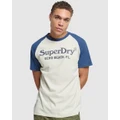 Superdry - Vintage Venue Classic T Shirt - T-Shirts & Singlets (Midwest Cream/Skate Blue) Vintage Venue Classic T-Shirt