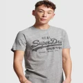 Superdry - Vintage Logo T Shirt - T-Shirts & Singlets (Athletic Grey Marle) Vintage Logo T Shirt