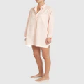 Jasmine and Will - Remi Cotton Sleep Shirt Blush Stripe - Sleepwear (Blush) Remi Cotton Sleep Shirt - Blush Stripe