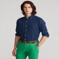 Polo Ralph Lauren - Slim Fit Long Sleeve Linen Sport Shirt - Casual shirts (Newport Navy) Slim Fit Long Sleeve Linen Sport Shirt