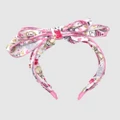 Claris The Chicest Mouse In Paris By Pink Poppy - Claris Fashion Print Headband with Bow - Novelty Gifts (Pink) Claris Fashion Print Headband with Bow