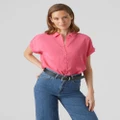 Vero Moda - Grace Short Sleeve Shirt - Casual shirts (Pink) Grace Short Sleeve Shirt