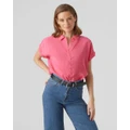 Vero Moda - Grace Short Sleeve Shirt - Casual shirts (Pink) Grace Short Sleeve Shirt